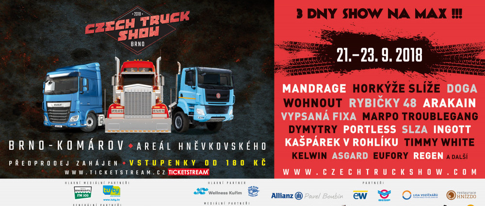 Czech Truck Show 2018 přináší obří mašiny i rock 