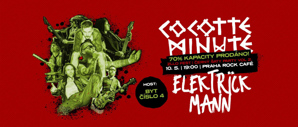 Festival Cocotte Minute Zllo fest/Černý šaty párty v pražském Rock Café se blíží vyprodání