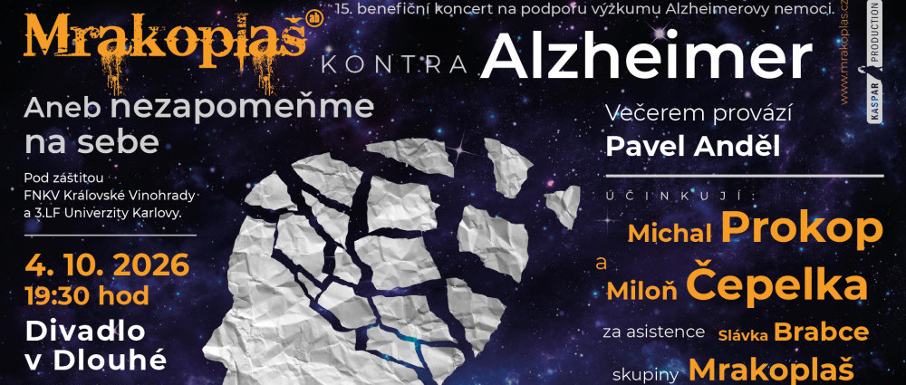 MRAKOPLAŠ kontra Alzheimer na podporu výzkumu léčby Alzheimerovy choroby proběhne už popatnácté